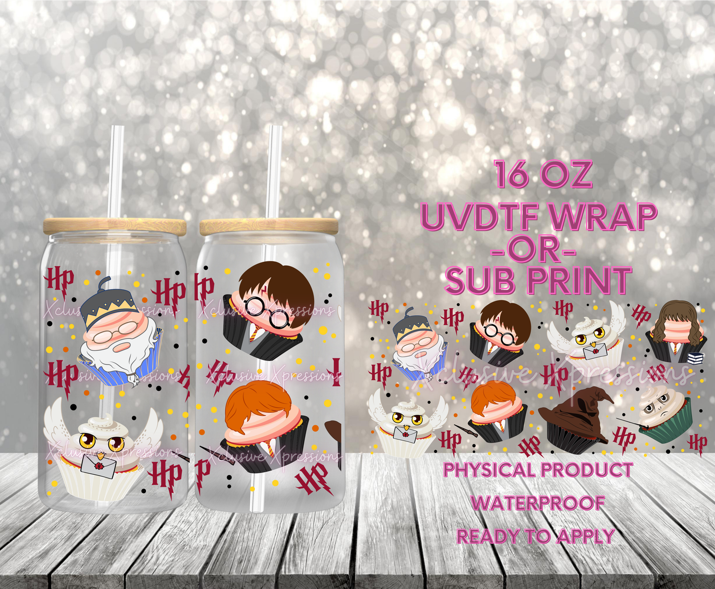 #636, HP Cupcake, 16 oz UVDTF or Sub