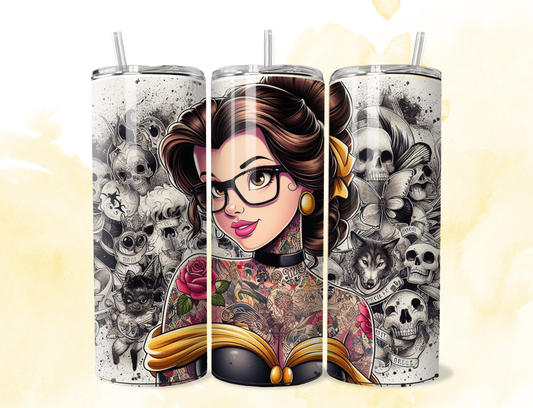 Beauty Skeletons Adult, Sub Design 20 oz