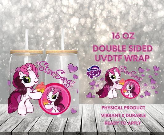 #852, Star Pony, Double Sided 16 oz UVDTF