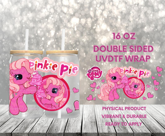 #849, Pinkie Pony, Double Sided 16 oz UVDTF