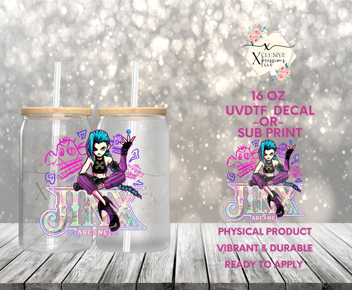 #936 Jinx Anime Girl, 16 oz Decal POD