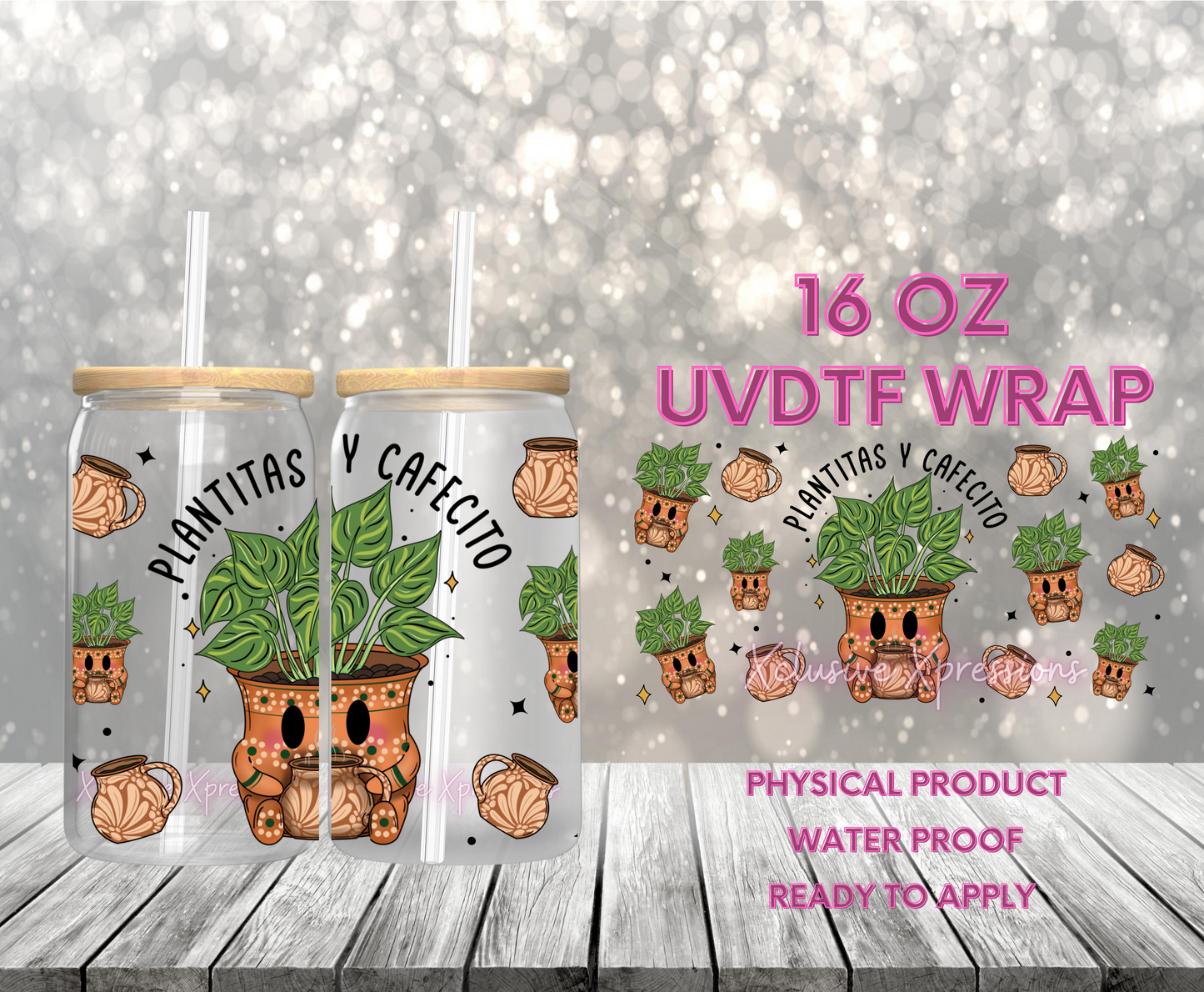 #543 Plantitas y Cafecito UVDTF Wrap