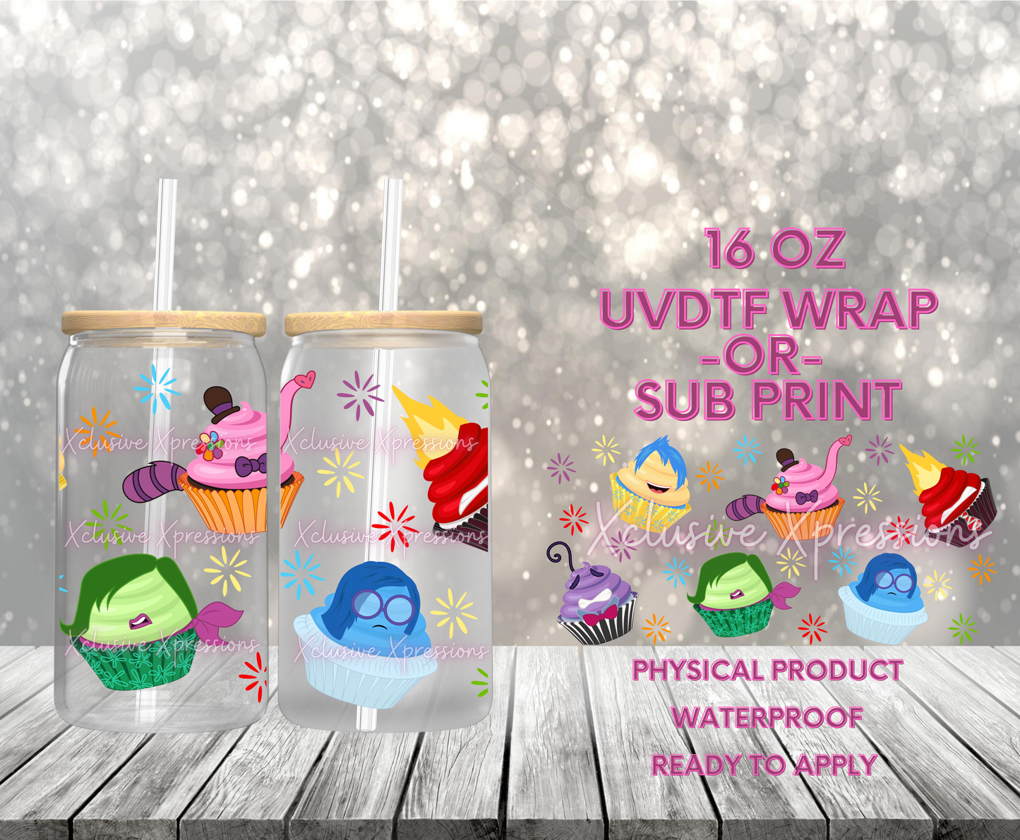 #626, Inside Out Cupcakes, 16 oz UVDTF or Sub