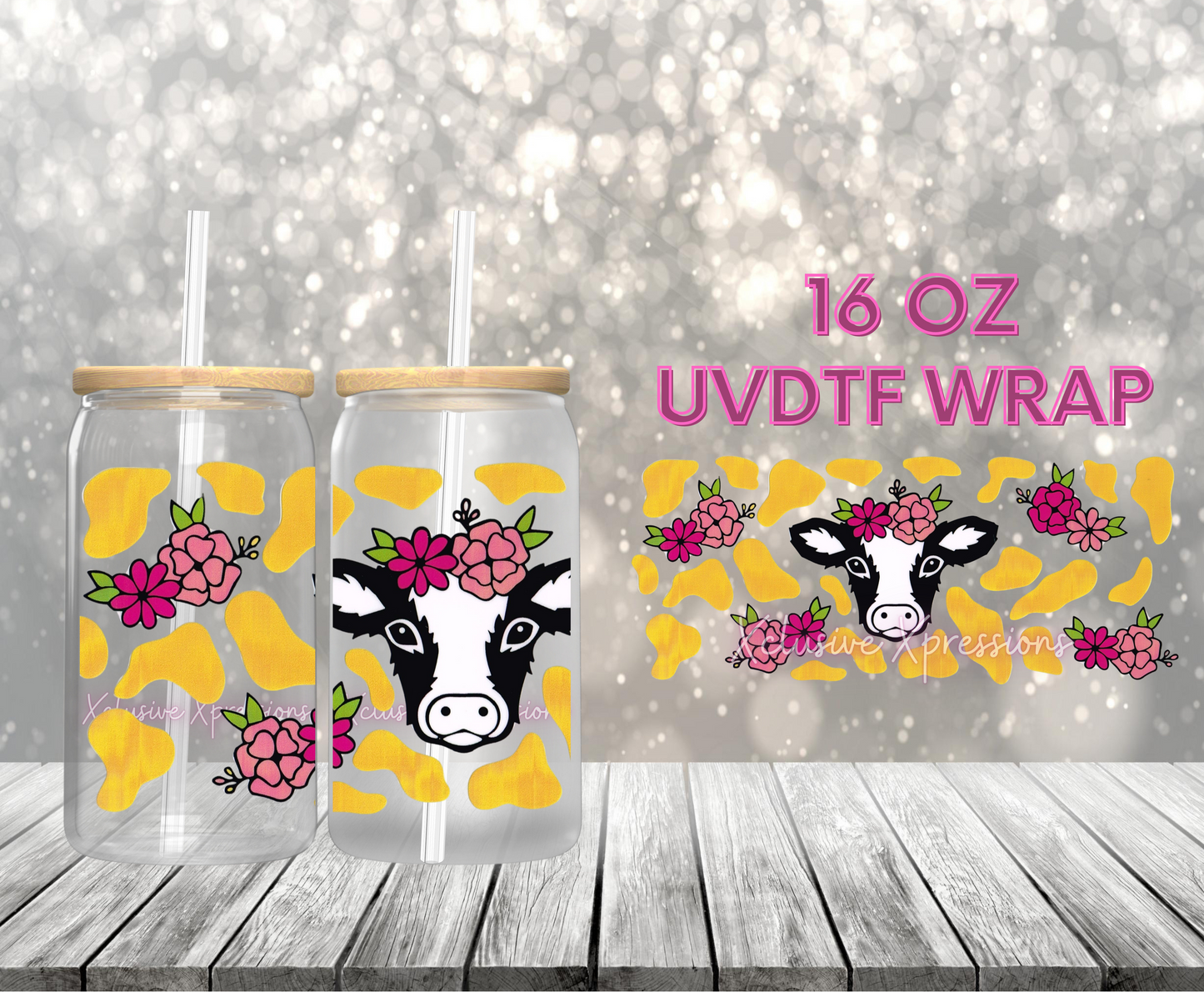 #23 Cow UVDTF Wrap