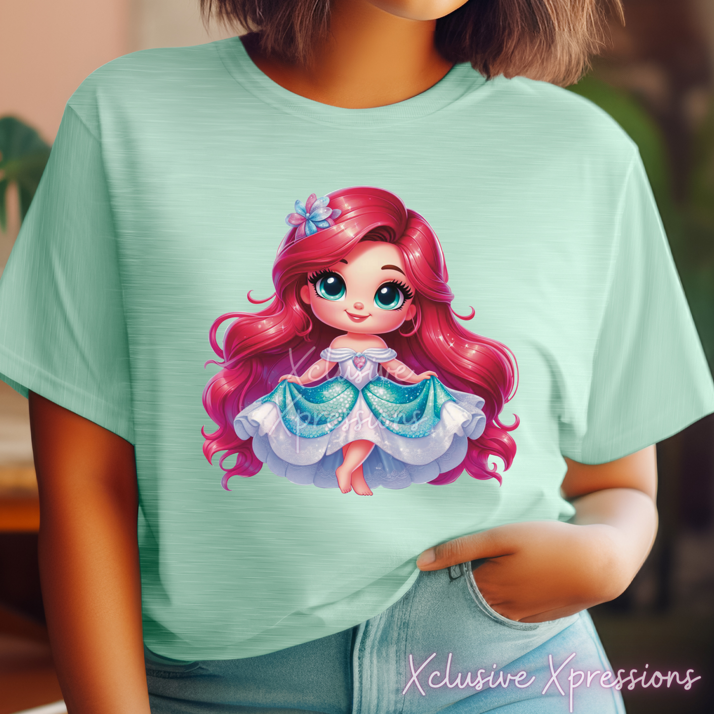 Mermaid Princess Dress DTF