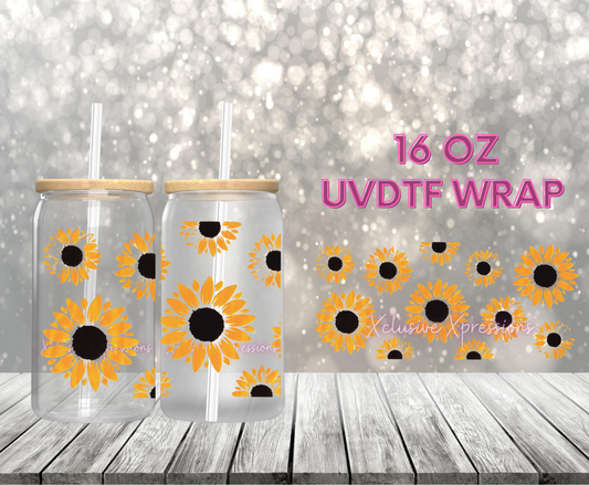 #461 Sunflowers, 16 oz Single-sided UVDTF