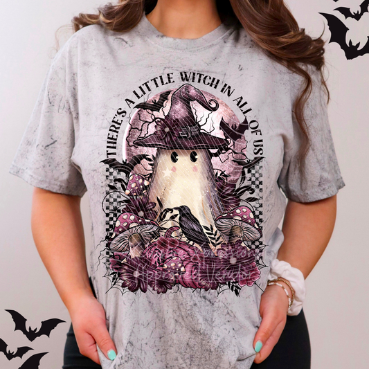 Pink Ghost With Words Apparel, Design a Tee (Sublimation)