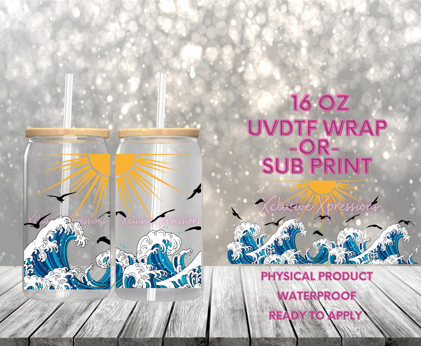 #582 Ocean Waves,  16 oz UVDTF or Sub