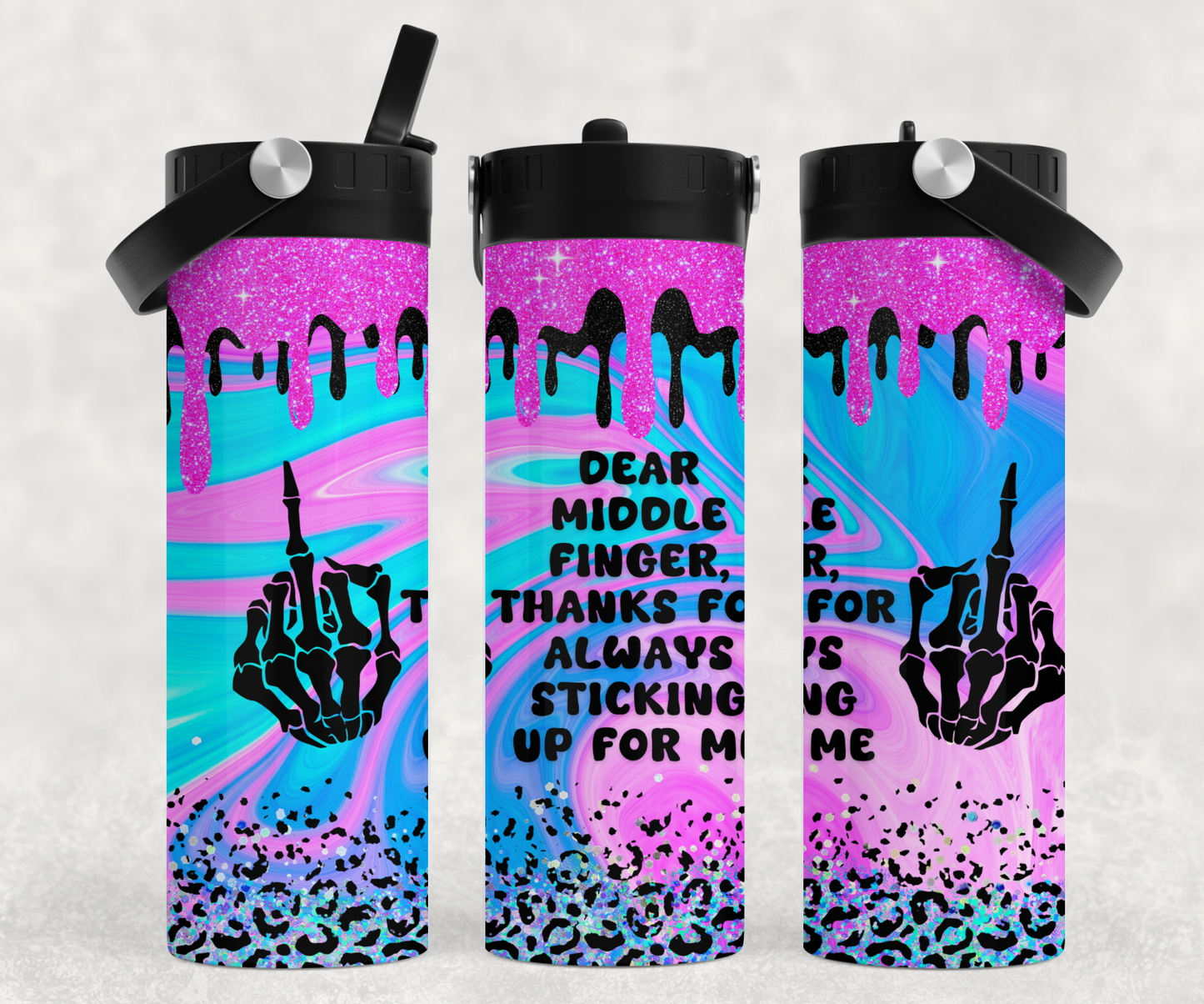 Dear Middle Finger Sub Design 20 oz