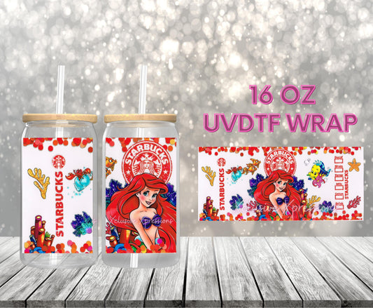 #521 Mermaid Princess UVDTF Wrap