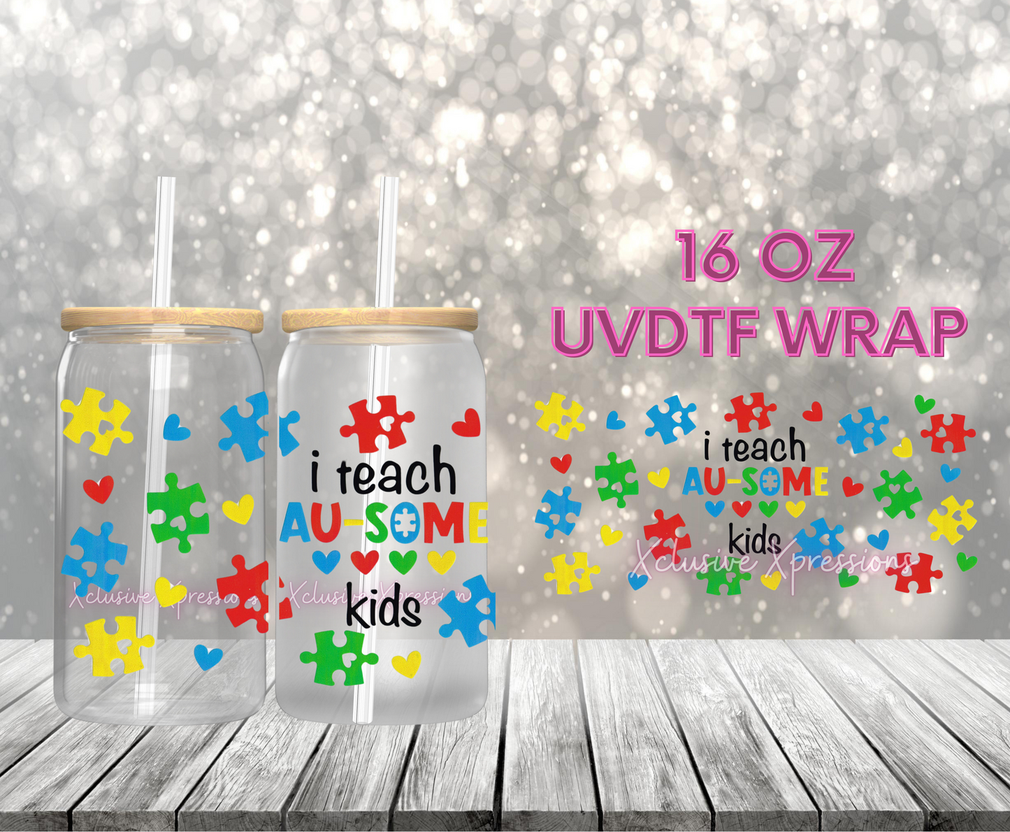 #452 Autism, 16 oz Single-sided UVDTF