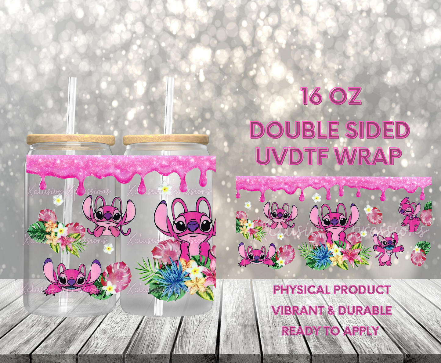 #855, Stich Angel Drip, Double-Sided 16 oz UVDTF