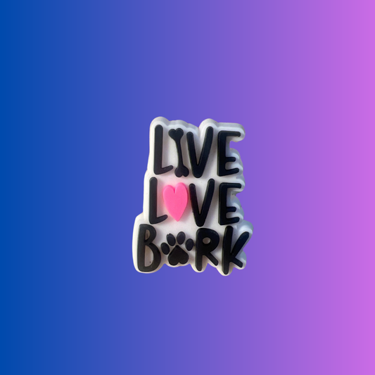 Live Love Bark Straw Charm