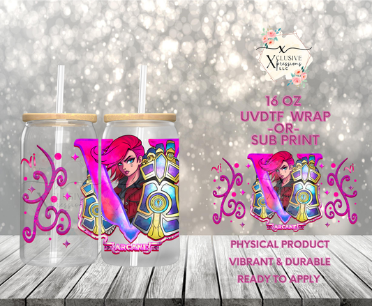 #937 Arcane Anime Girl, 16 oz UVDTF POD