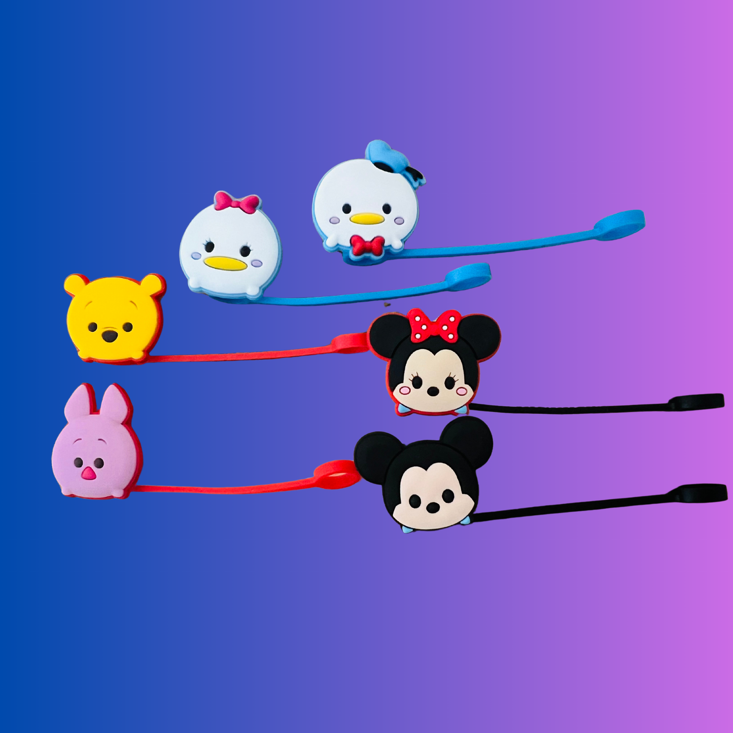 Mouse, Bear, & Duck Straw Toppers