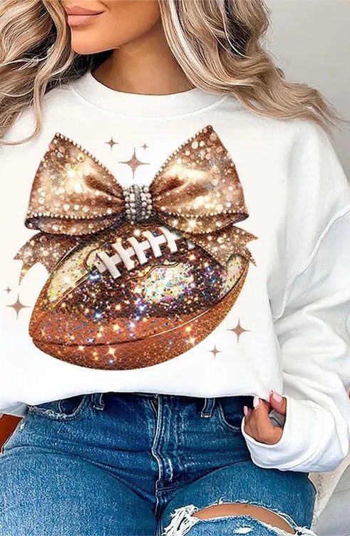 Football & Bow, Glitter DTF