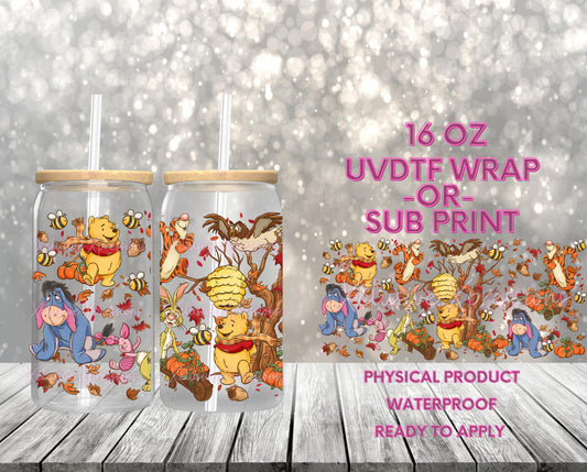 #662, Pooh Fall, 16 oz UVDTF