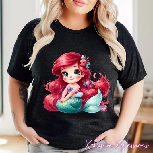 Mermaid Sitting Princess DTF