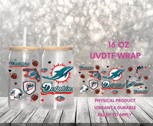 #723 Miami Football, Single Sided 16 oz UVDTF