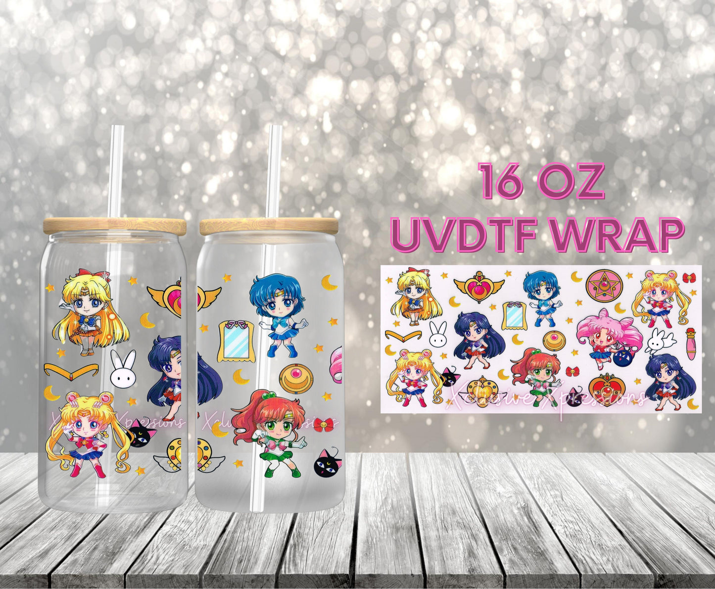 #185 Sailor Girl Anime, 16 oz UVDTF