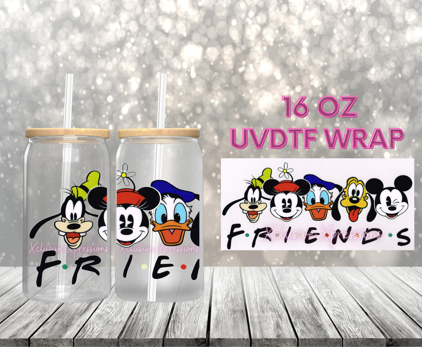 #485 Mouse Friends UVDTF Wrap