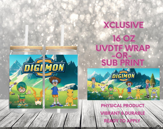 #669, Digi Monsters, 16 oz UVDTF or Sub