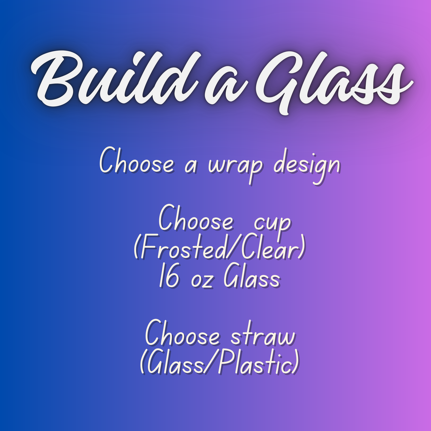 Build a Glass, Pick Design