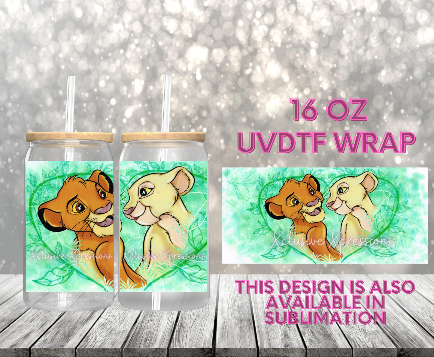 #360C Lion Love UVDTF Wrap