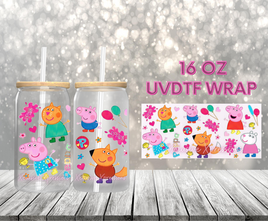 #286 Peppa UVDTF Wrap