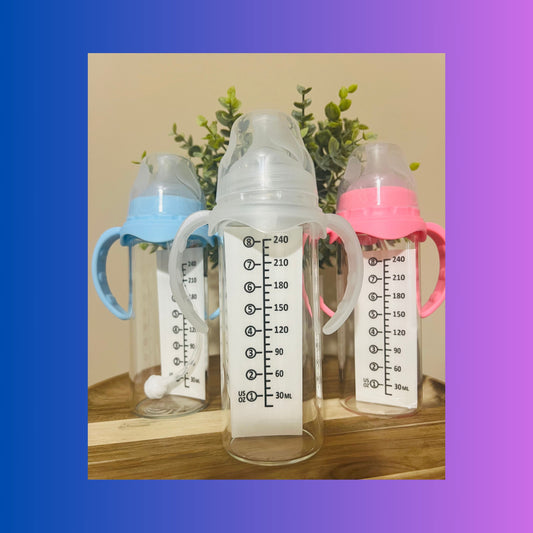 12 oz Baby Bottle, Blank Glass