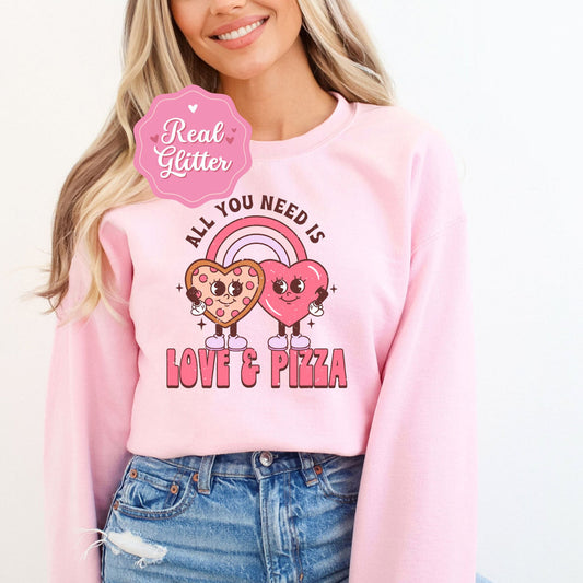 Love & Pizza, Glitter DTF