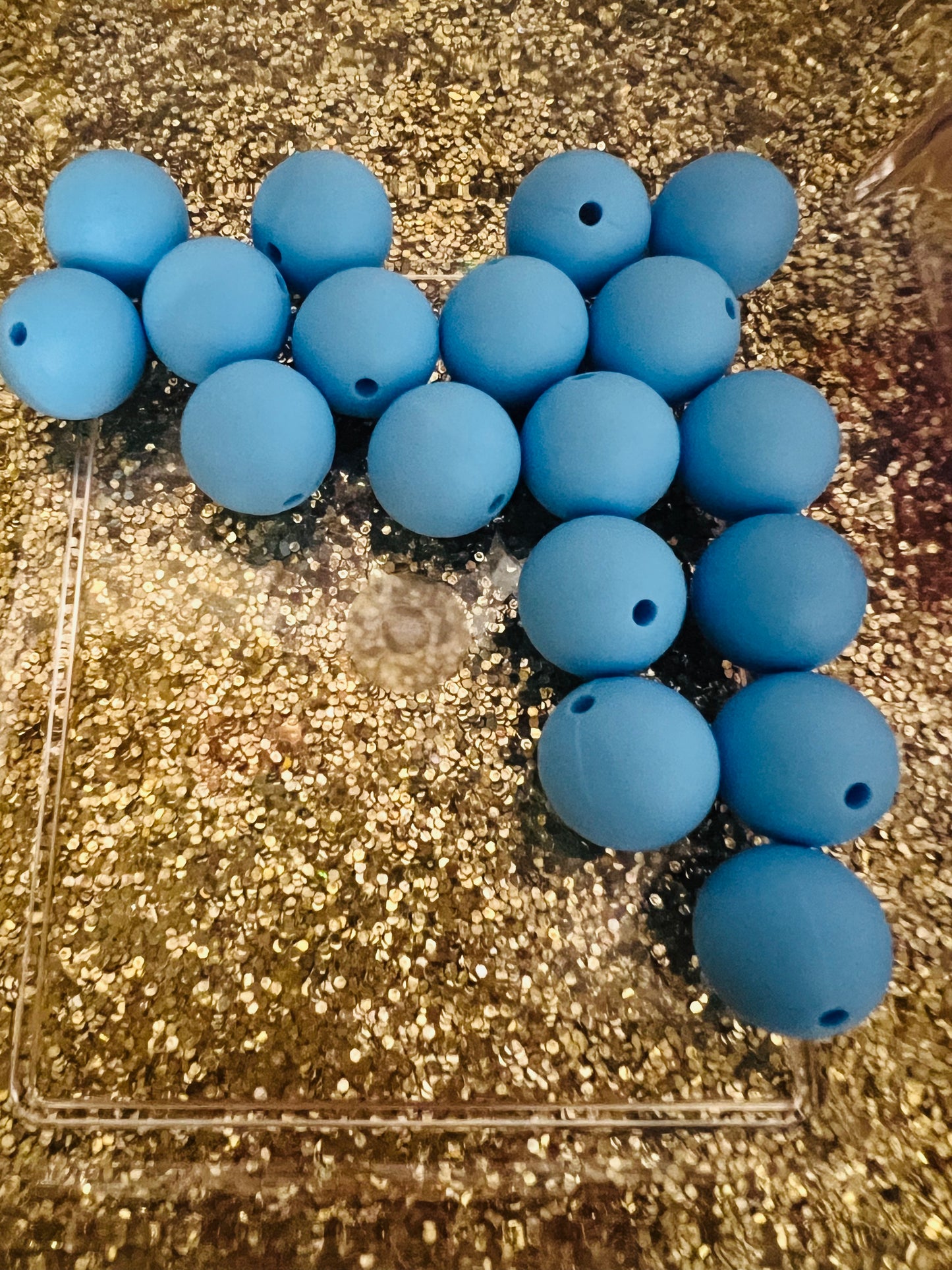 Carolina Blue, 14 mm Silicone Beads